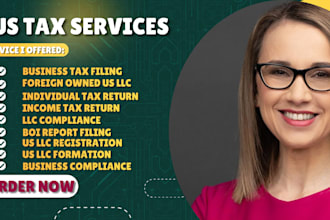 file US tax returns, boi report and irs forms for llc compliance, us business