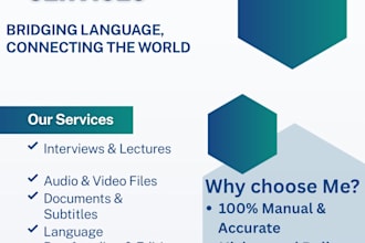 professionally translate and transcribe your audio to text