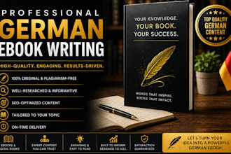 ghostwrite a perfect german text, ebook, book