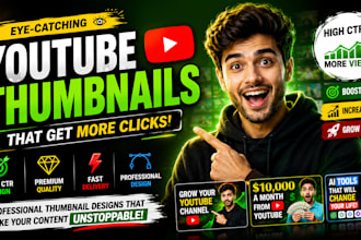 design professional high CTR youtube thumbnails