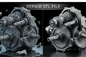 do stl file repair, fix 3d model, edit stl, mesh repair for 3d printing
