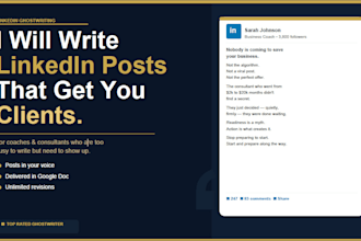 write engaging linkedin posts for coaches and consultants