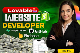 build lovable website and ecommerce, supabase and lovable development