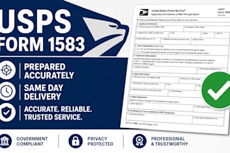 accurately prepare your usps form 1583 for virtual mailbox same day