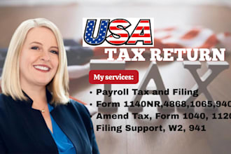 prepare, file and amend irs payroll tax forms 940, 941, w2 and 1099