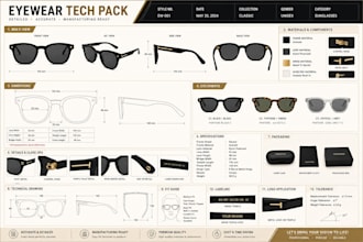 do eyewear sunglasses designer medical eyewear, with full manufacturing techpack