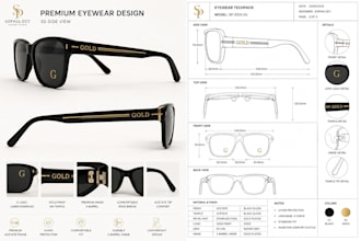 do eyewear sunglasses designer medical eyewear, with full manufacturing techpack