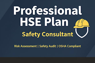 prepare hse plan and safety audit for your site