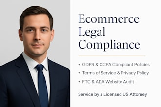 draft gdpr ccpa compliant terms of service and privacy policy for ecommerce