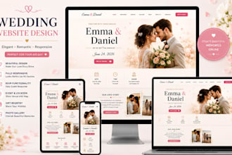 modern wedding website and photography website
