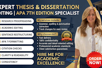 edit research, masters thesis, capstone projects, phd dissertation, apa 7 format