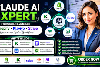 connect claude ai shopify klaviyo stripe ecommerce sales automate abandoned cart