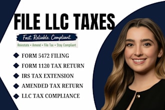 file form 5472, 1120, irs tax extension and fix amended tax return for llc