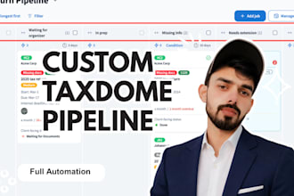 design and set up taxdome pipeline and workflow automation