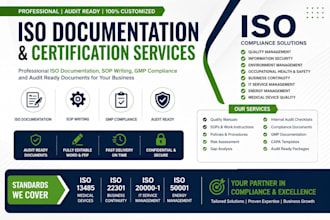 do iso compliance sop gmp audit documentation iso 13485 22301 5001 certification