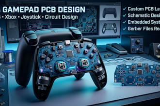 design custom ps5, xbox controller pcb, gamepad, joystick and circuit design