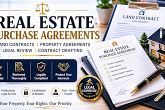 draft and review real estate purchase agreement and land contracts