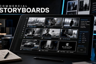 craft storyboard illustrations for commercials ads and social media campaigns