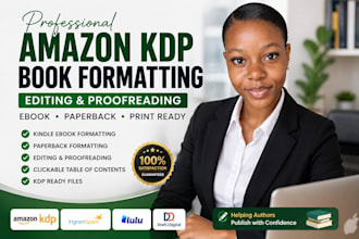 edit, proofread, and format your book for amazon KDP publishing