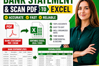 convert bank statement to excel, convert scan pdf to excel