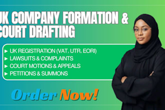 do uk company registration, formation, vat, utr, eori and legal drafting