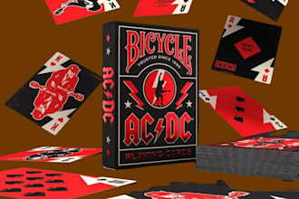 design custom playing card, tcg card art, mtg card, pokemon style and card deck