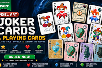 create balatro style, joker cards, pixel art playing card, roguelike card, retro