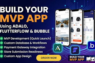 build no code app with adalo flutterflow bubble, mobile web app