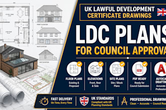 draw architectural plans for UK lawful development certificate