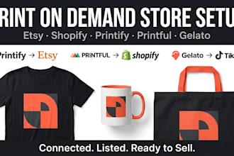 setup etsy shopify print on demand store with printify printful gelato pod