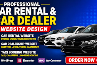 car rental website car dealership website taxi booking automotive website