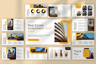 design elegant real estate project pitch deck property investment slides ppt