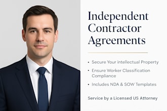 draft an independent contractor agreement with IP protection USA attorney