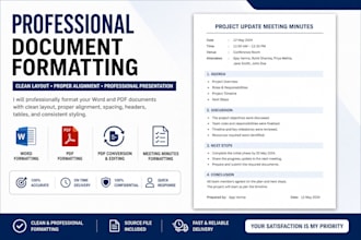 professionally format word and PDF documents