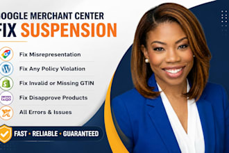 fix google merchant center suspension and misrepresentation