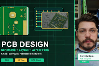 design pcb layout, schematic, gerber files and bom