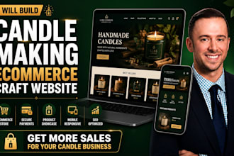 build candle making ecommerce craft website