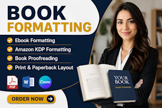 do france book formatting, ebook formatting, kdp formatting, book proofreading