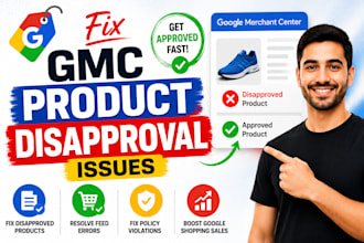 fix disapproved products in google merchant center