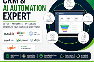 hubspot, zoho CRM, zoho recruit, pipedrive, zapier, ai automation