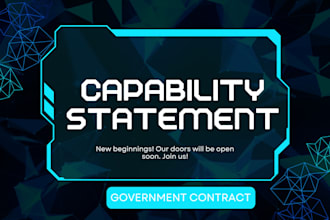 do capability statement for government contract