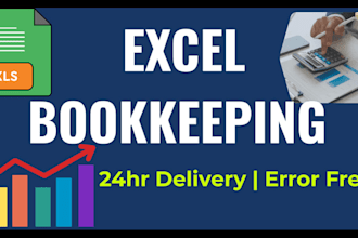 do excel bookkeeping and expense tracking with 24hr delivery