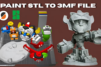 paint stl file convert stl to 3mf color 3d model for bambu lab multicolor print