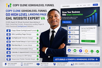 copy clone gohighlevel funnel go high level landing page ghl website expert VA