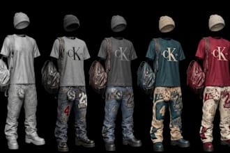 create y2k second life 3d clothing mesh outfit in clo3d for fivem sims vrchat