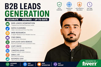 do data cleaning and b2b leads generation any industry
