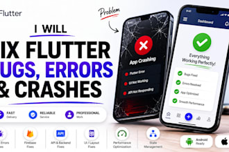 fix flutter bugs, errors and crashes in your mobile app