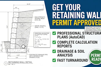 design structural retaining wall plans and calculations city permit
