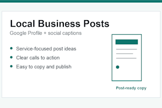 write seo google business profile posts for local business