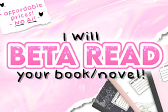 beta read your book or novel